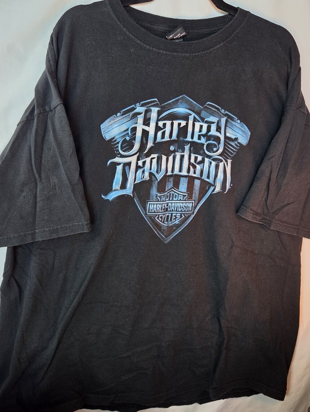 Vintage Harley-Davidson Graphic T-Shirt V-Twin Engine Big Barn DSM IA Sz 2XL